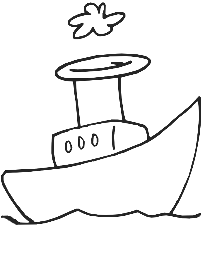 Cool Boat 23 Coloring Page