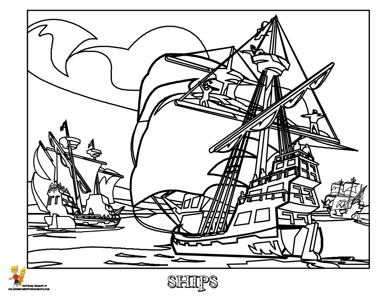Boat 32 Cool Coloring Page