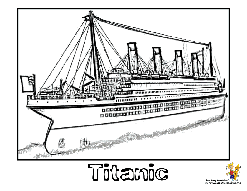 Boat 33 For Kids Coloring Page