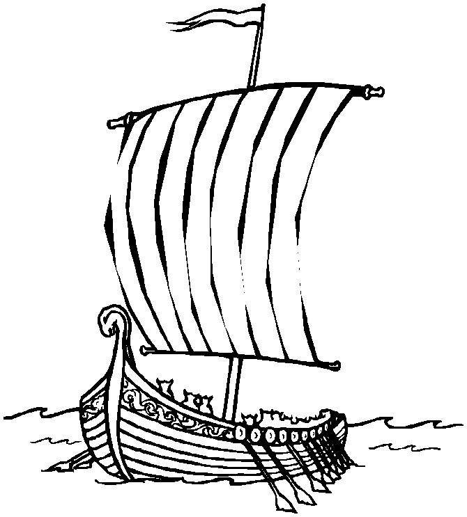Huge Boat Cool Coloring Page