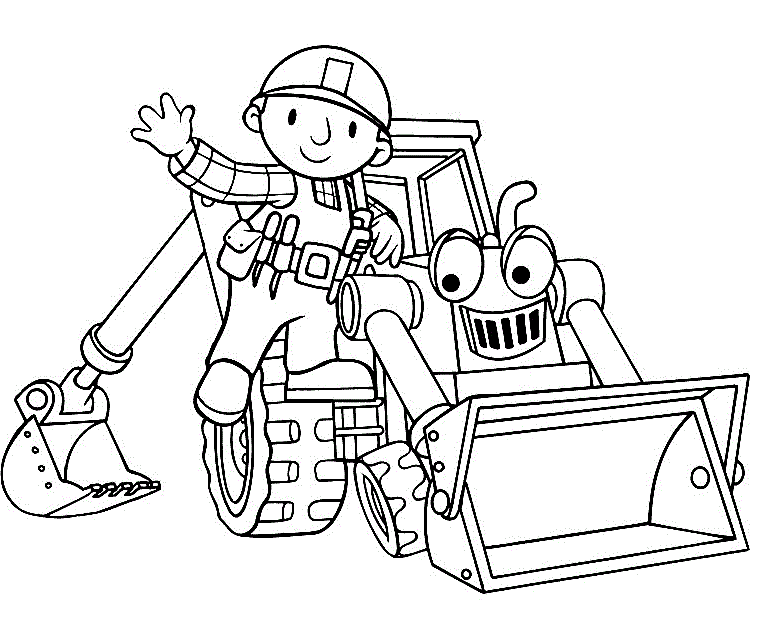 Bob The Builder 3 Cool Coloring Page