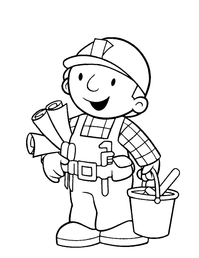Cool Bob The Builder 43 Coloring Page