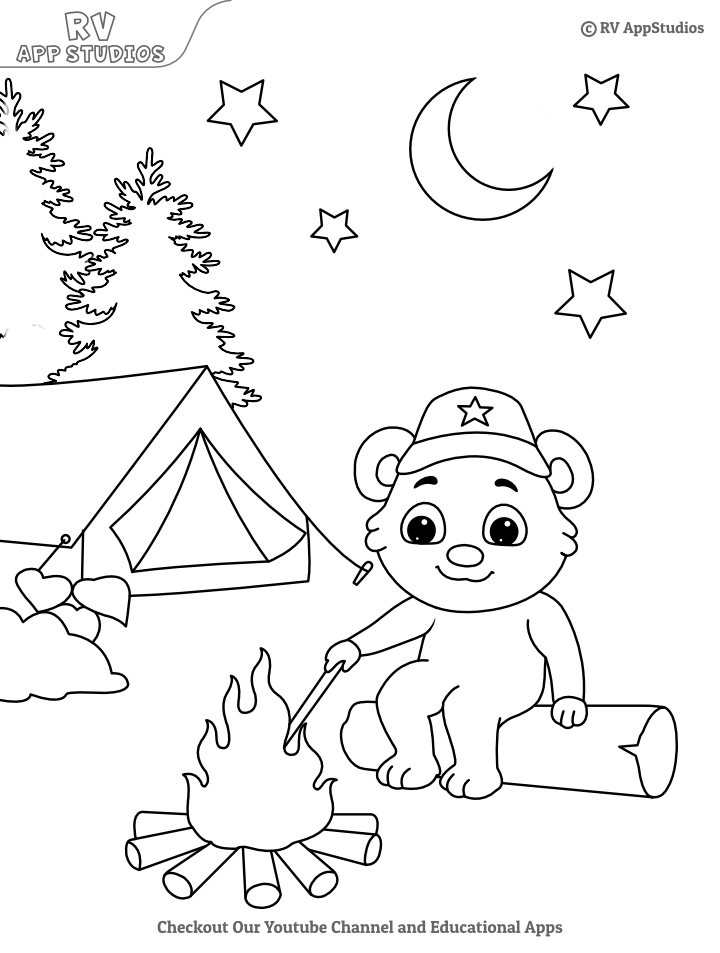 Bonfire 21 For Kids Coloring Page