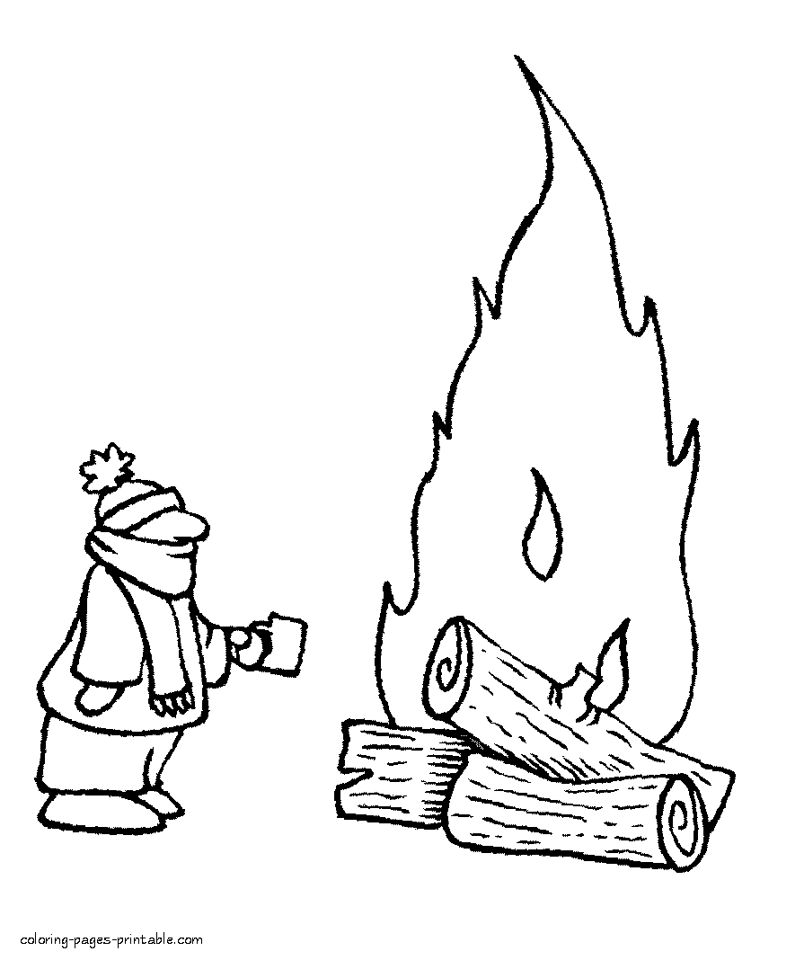 Cool Bonfire 27 Coloring Page