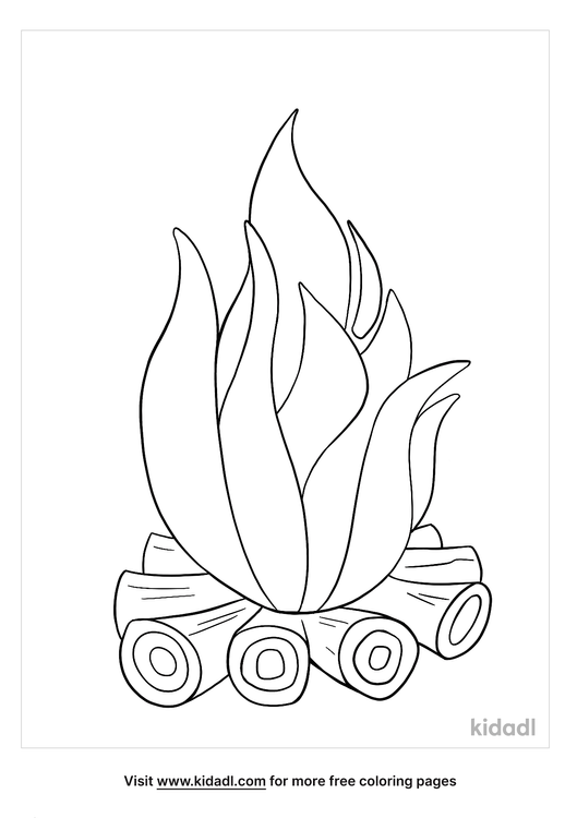 Bonfire 6 For Kids Coloring Page