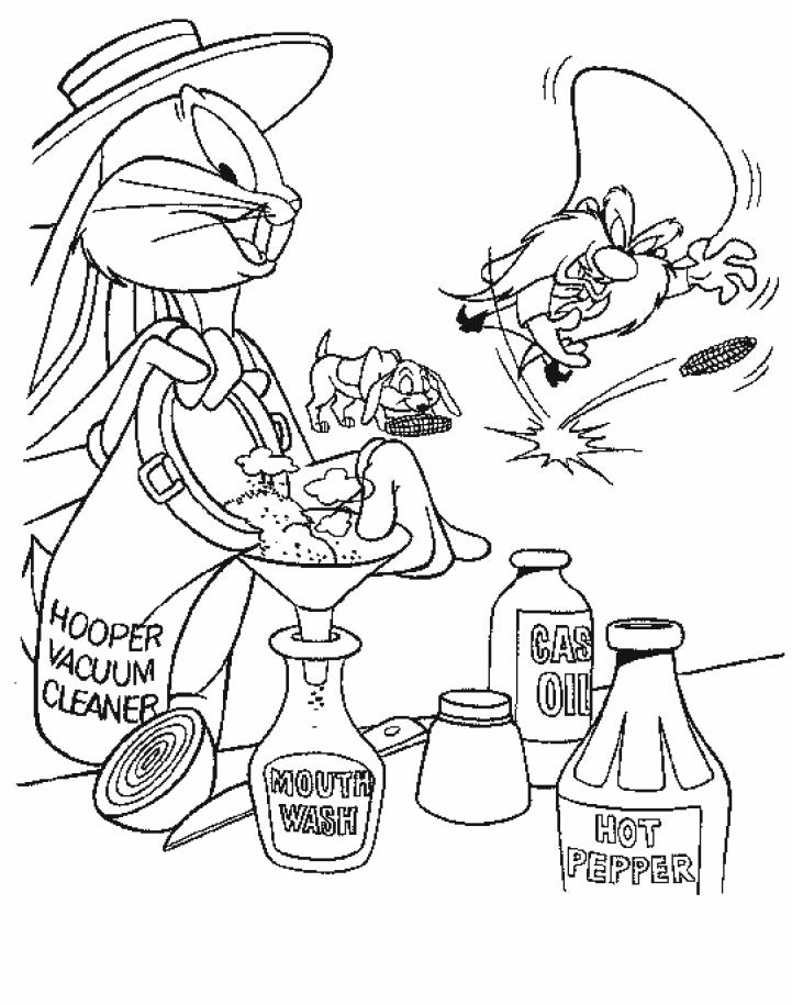 Bugs Bunny 12 For Kids Coloring Page