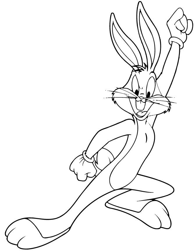 Cool Bugs Bunny 2 Coloring Page