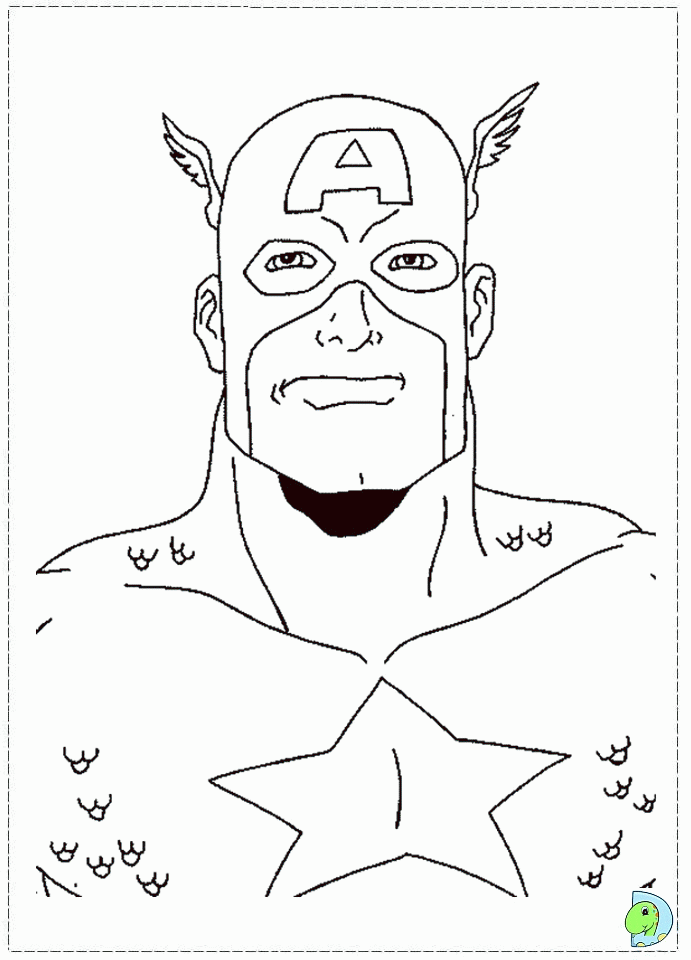 Captain America 11 Cool Coloring Page