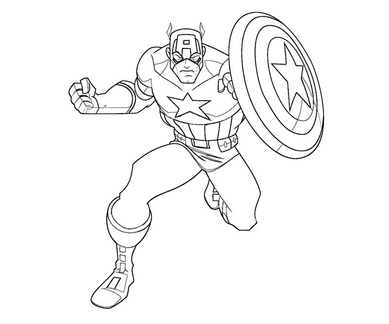 Cool Captain America 12 Coloring Page