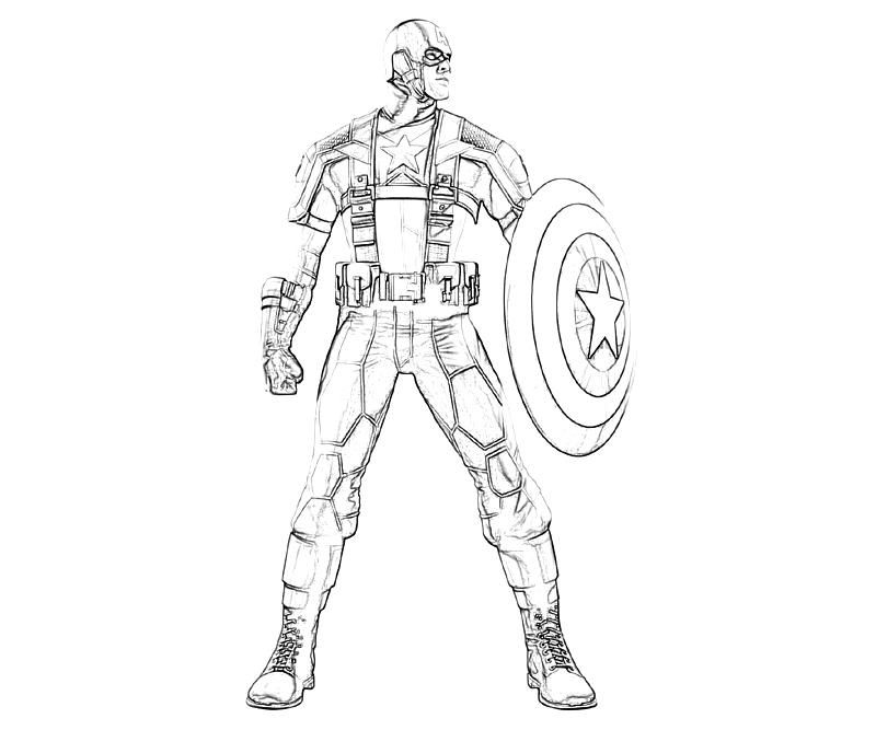 Captain America 19 Cool Coloring Page