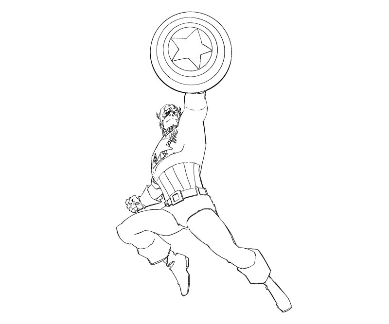 Captain America 22 For Kids Coloring Page