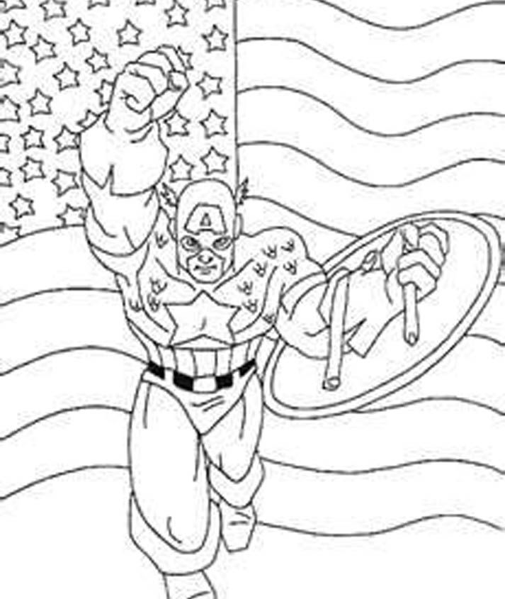 Captain America 23 Cool Coloring Page