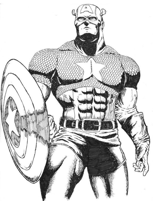 Captain America 26 For Kids Coloring Page