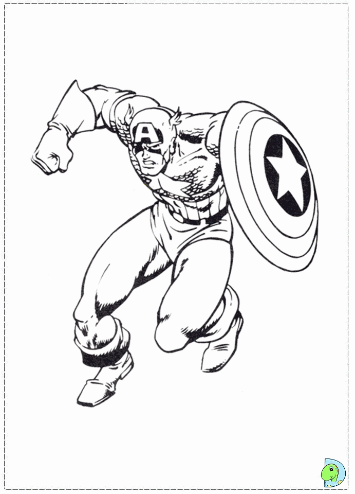 Captain America 3 Cool Coloring Page