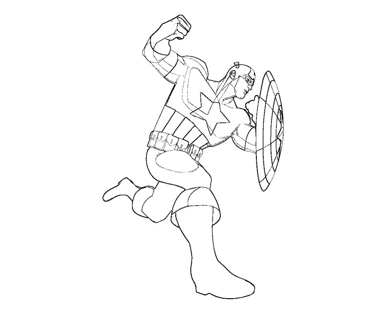 Captain America 30 For Kids Coloring Page