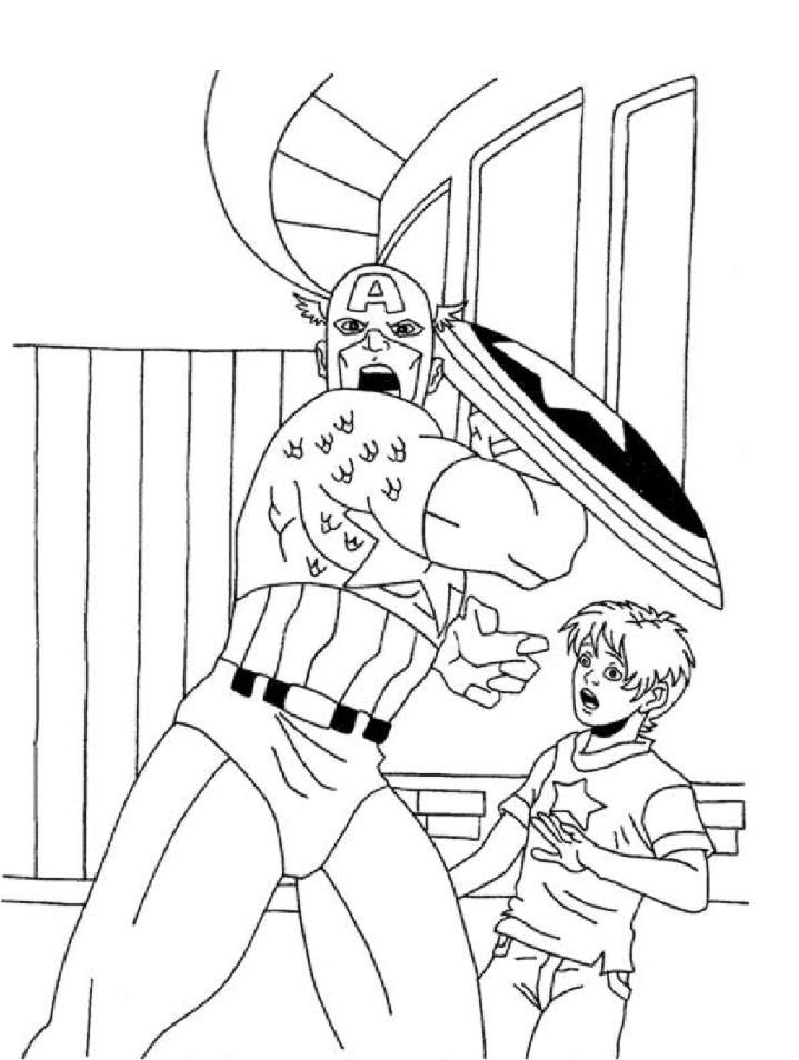 Captain America 31 Cool Coloring Page
