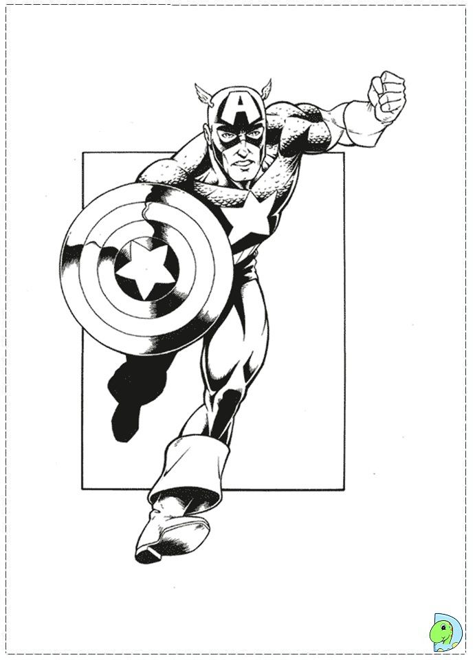 Cool Captain America 36 Coloring Page