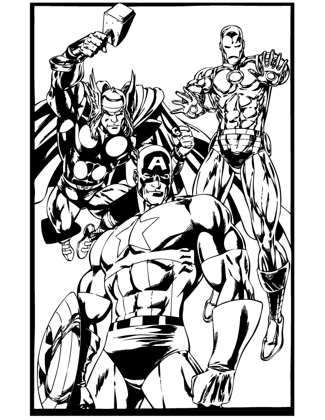 Captain America 37 Cool Coloring Page