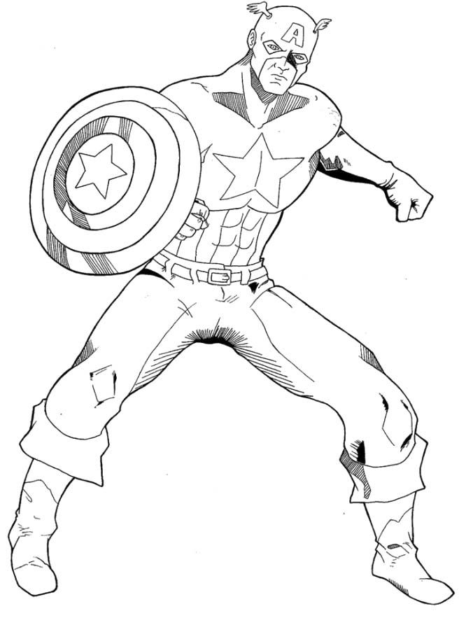 Cool Captain America 4 Coloring Page