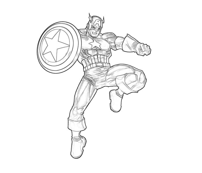 Cool Captain America 40 Coloring Page