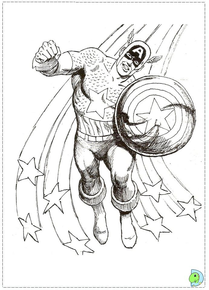Captain America 41 Cool Coloring Page