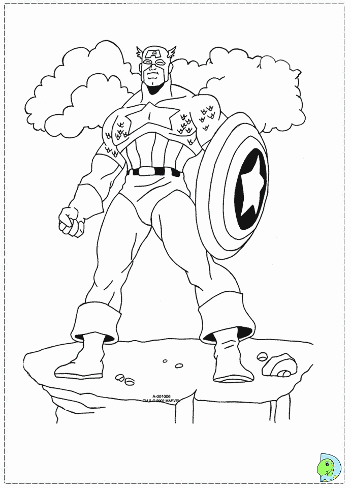 Captain America 42 For Kids Coloring Page