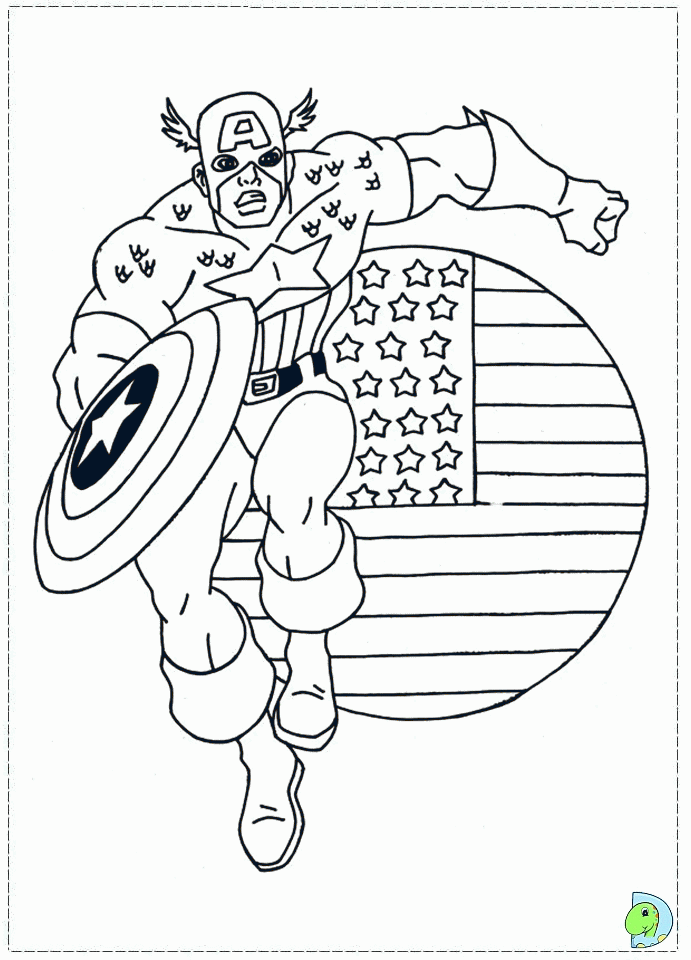 Cool Captain America 44 Coloring Page