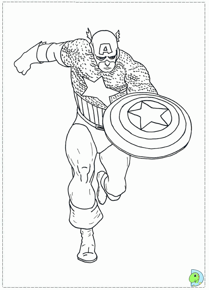 Captain America 6 For Kids Coloring Page