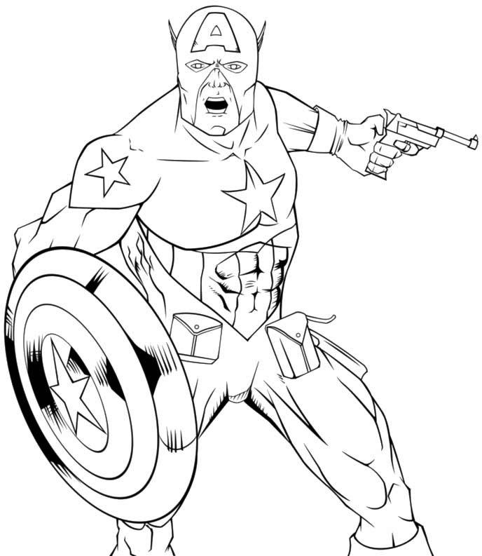Captain America 7 Cool Coloring Page