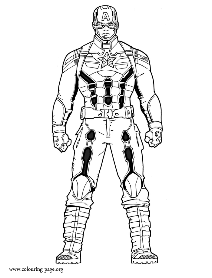 Captain America 9 Cool Coloring Page
