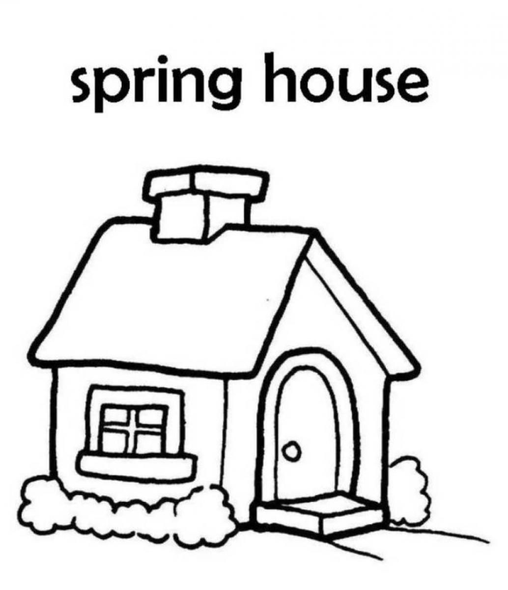 Cartoon House 2 Cool Coloring Page