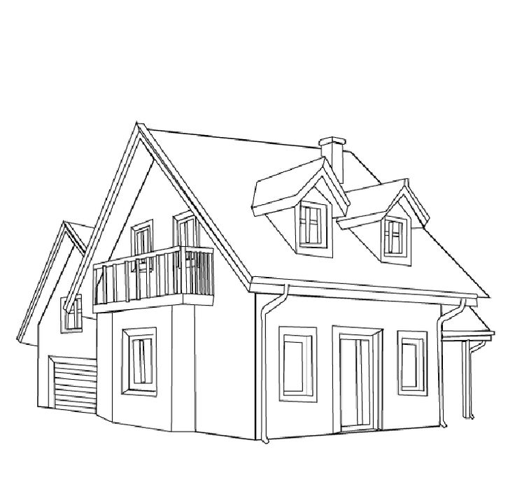 Cartoon House 22 Cool Coloring Page