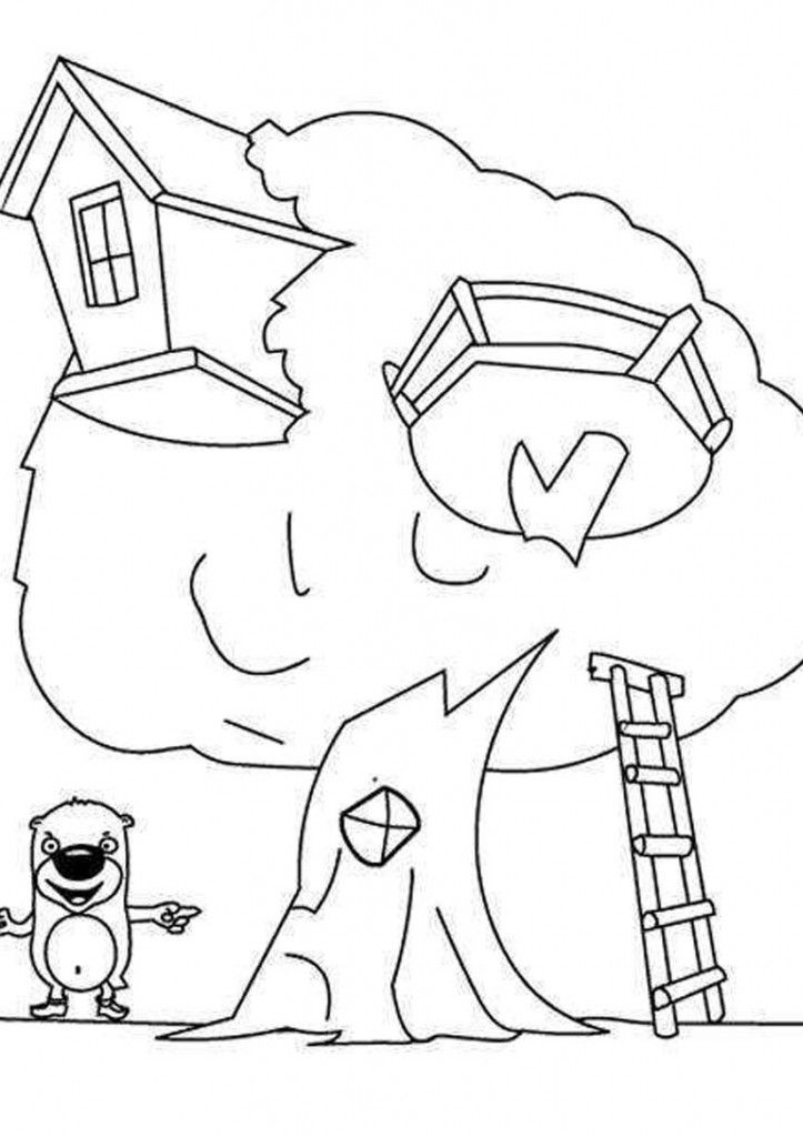 Cartoon House 25 For Kids Coloring Page