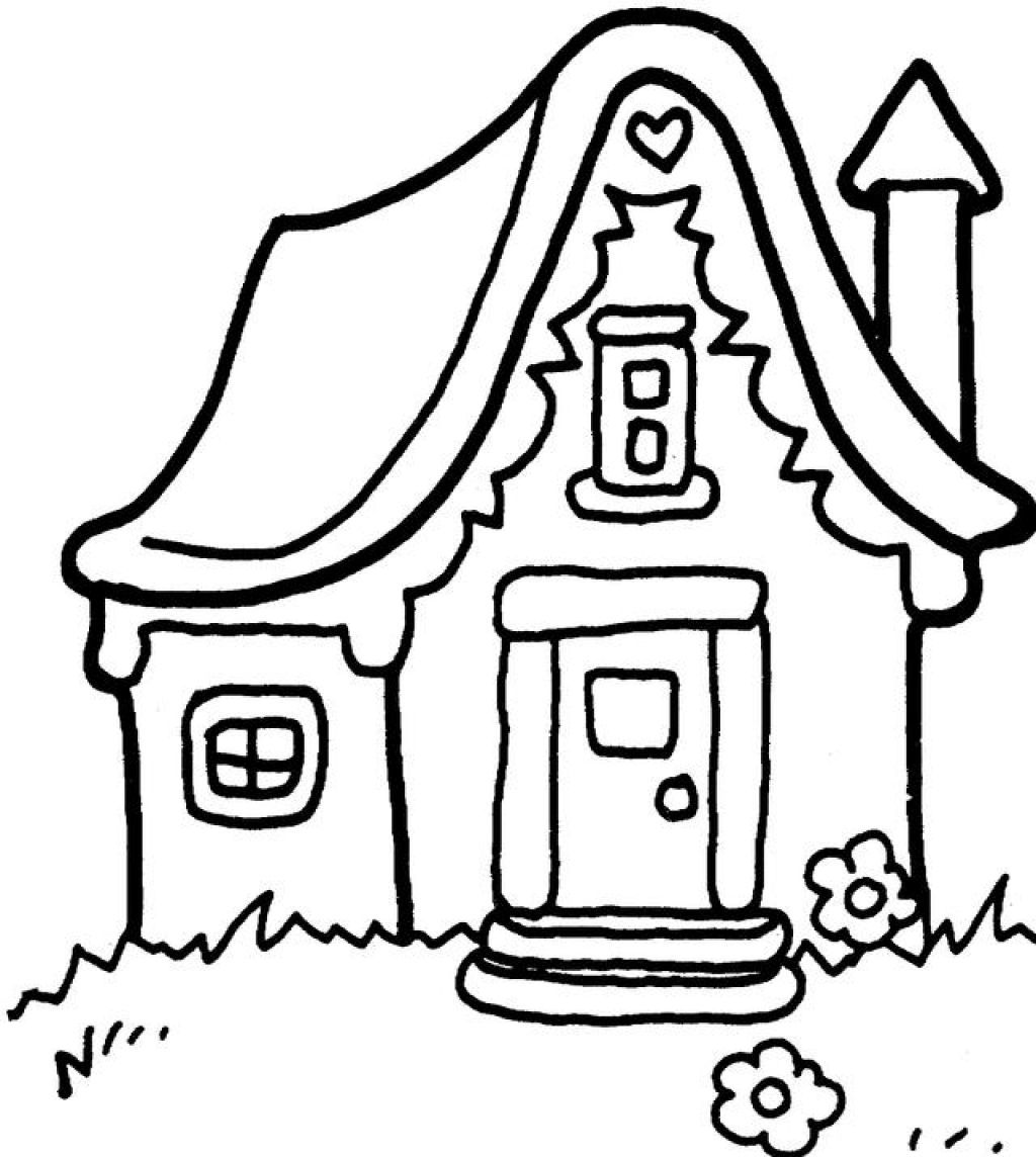 Cartoon House 4 Cool Coloring Page