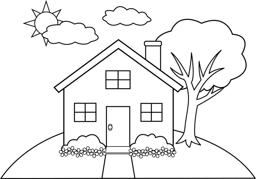 Cartoon House 6 Cool Coloring Page