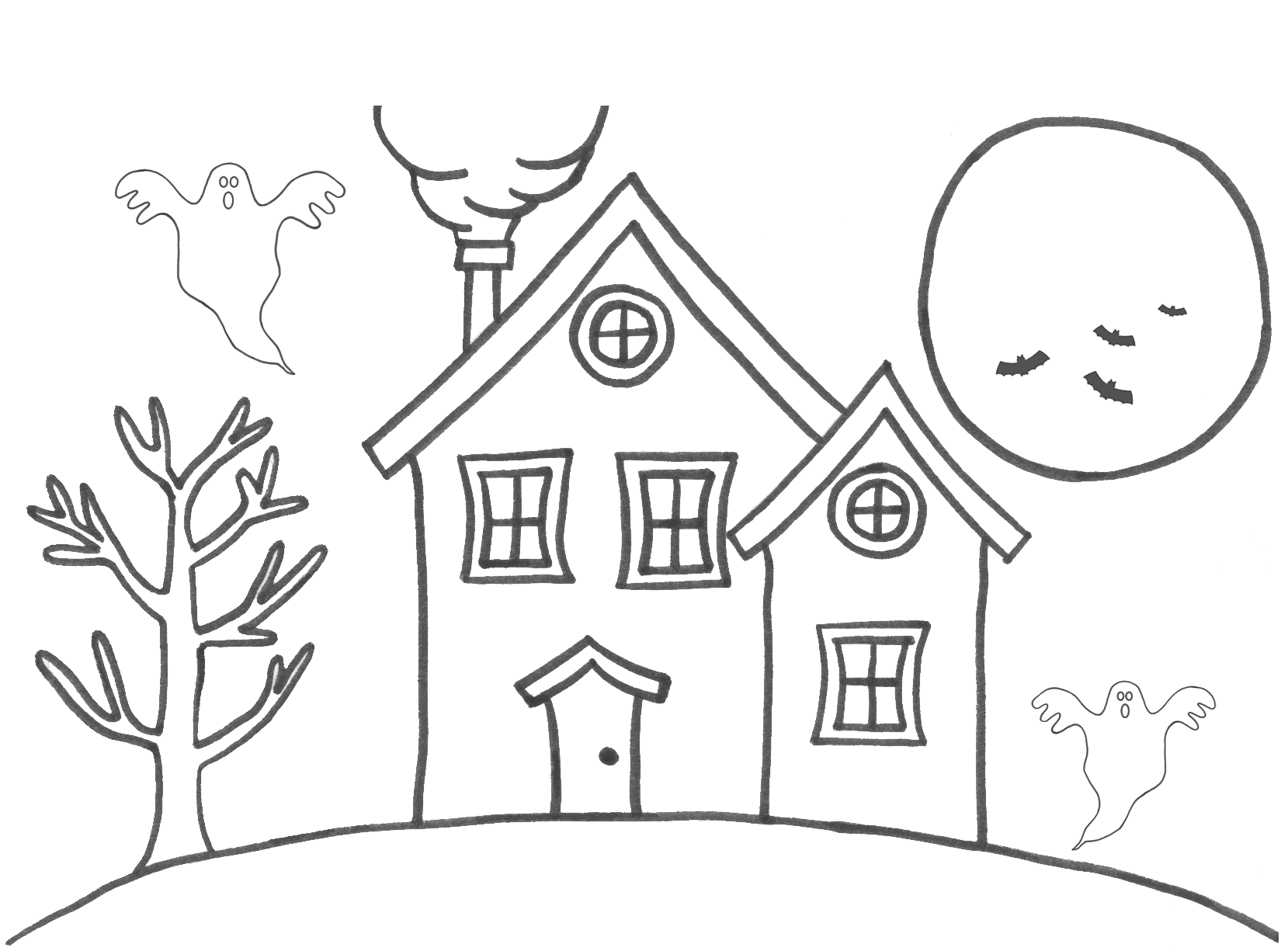 Cartoon House 9 For Kids Coloring Page