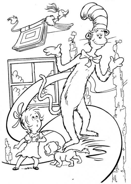 Cat In The Hat 17 Cool Coloring Page