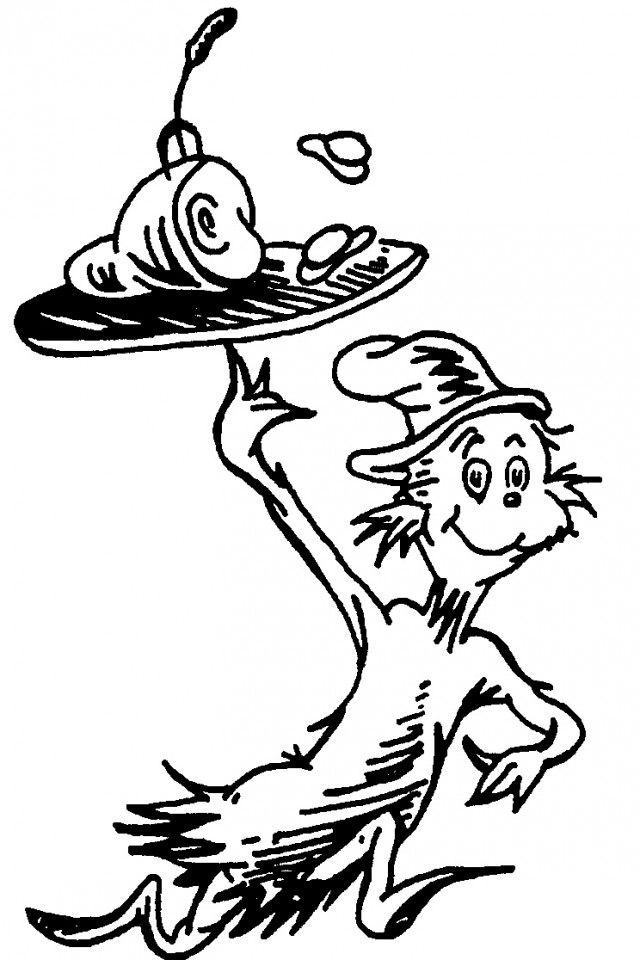 Cat In The Hat 18 For Kids Coloring Page