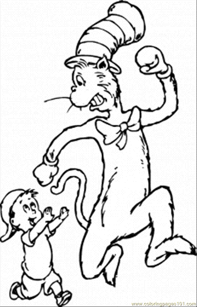 Cat In The Hat 2 Cool Coloring Page