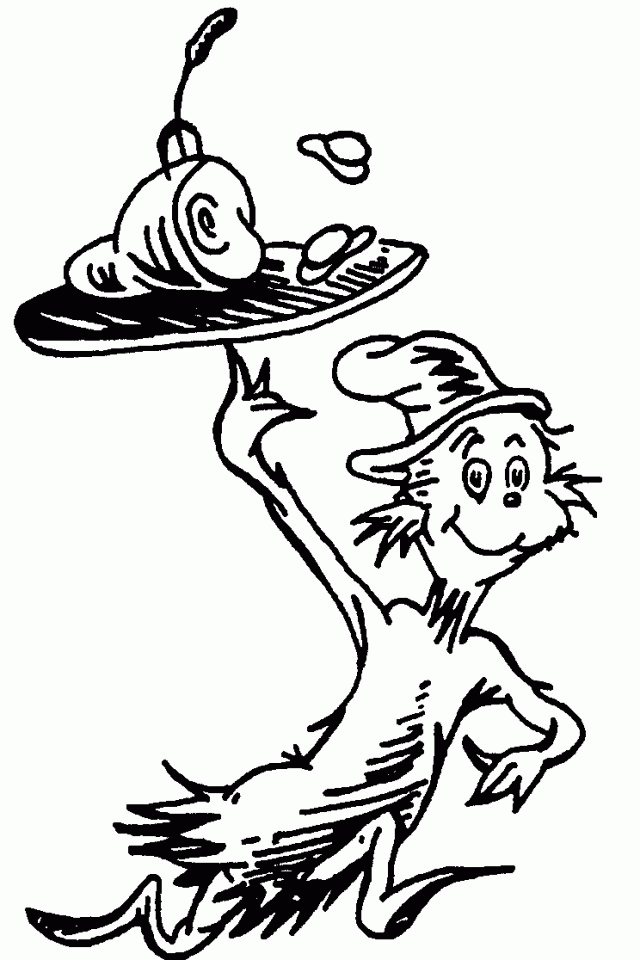 Cat In The Hat 3 For Kids Coloring Page