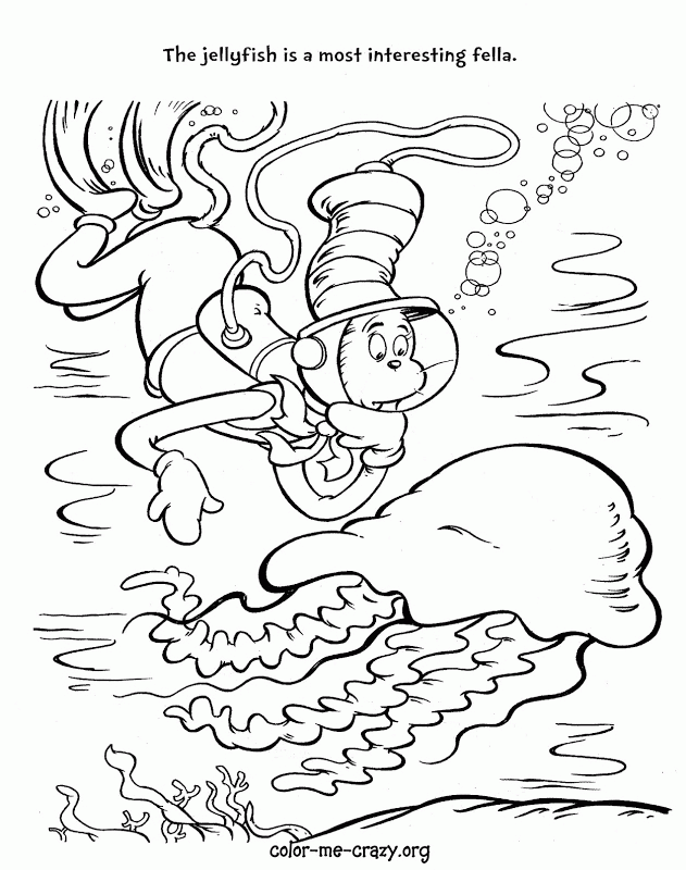 Cat In The Hat 4 Cool Coloring Page