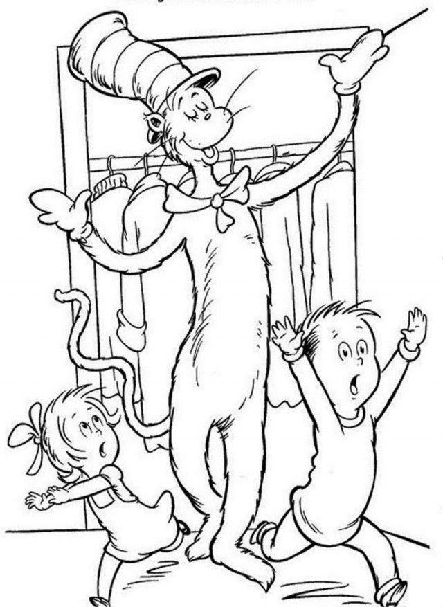 Cat In The Hat 8 Cool Coloring Page