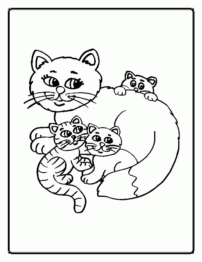 Cat 1 Cool Coloring Page