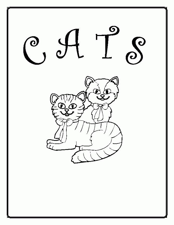 Cool Cat 10 Coloring Page