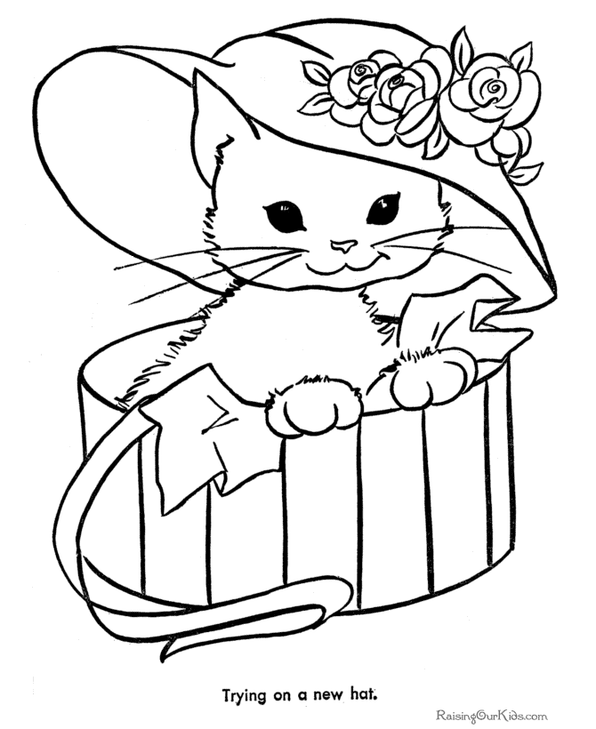 Cat 4 For Kids Coloring Page