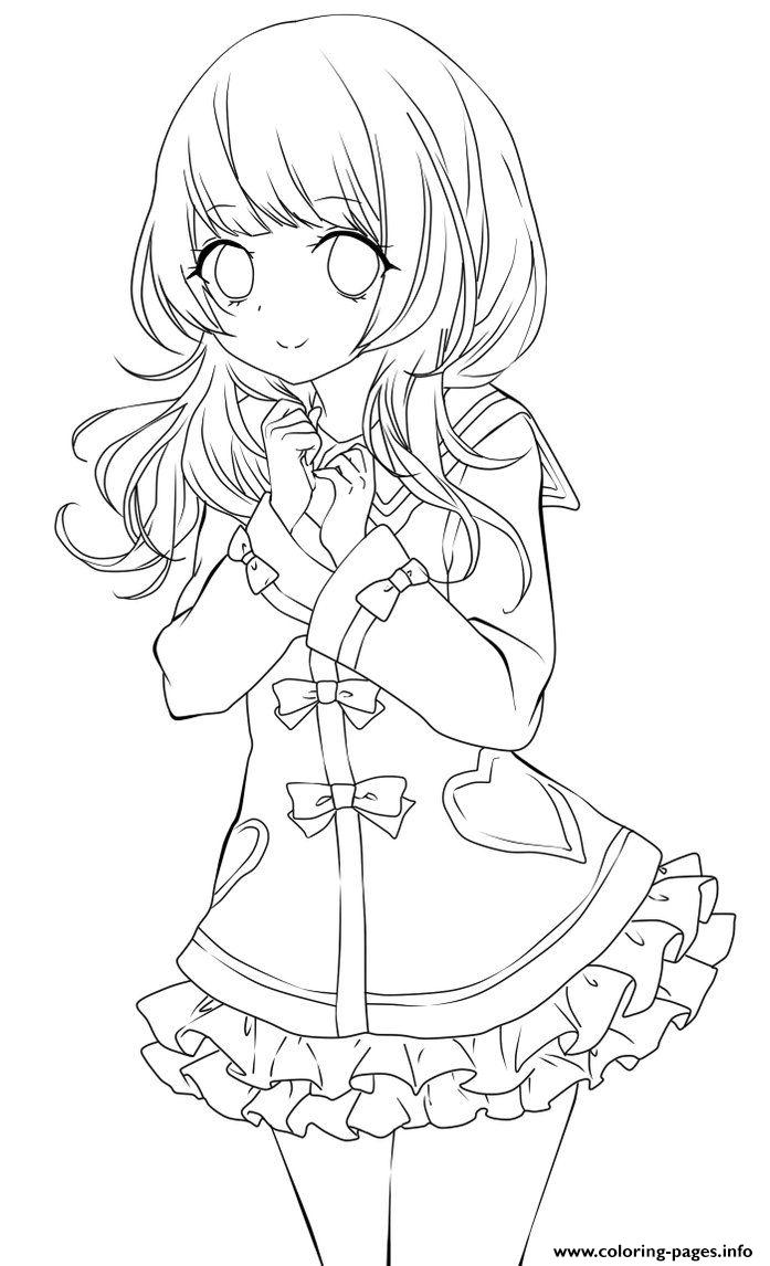 Chibi Girl 14 For Kids Coloring Page