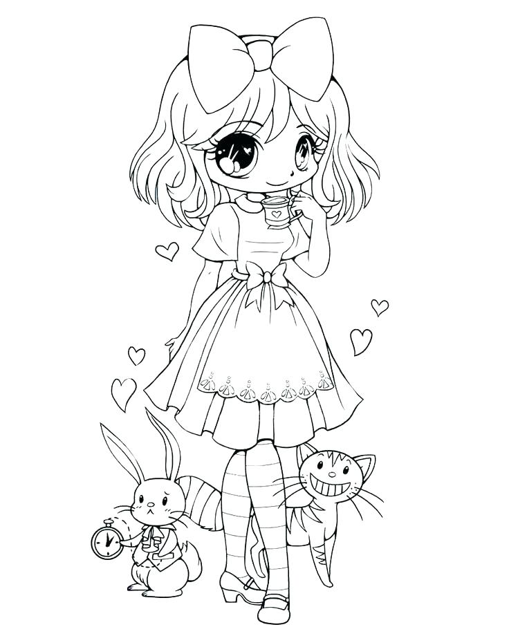 Chibi Girl 6 For Kids Coloring Page