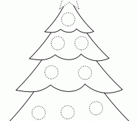 Christmas Tree Stencil 2 For Kids