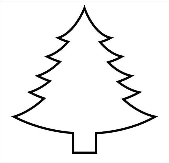 Christmas Tree Stencil 13 Cool Coloring Page