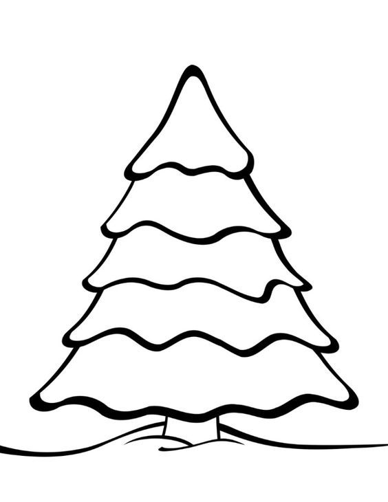 Christmas Tree Stencil 15 Cool Coloring Page